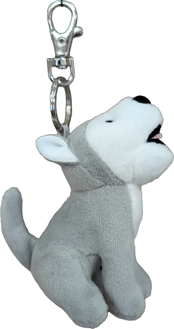 Zipper Pull, Natural Howling Wolf