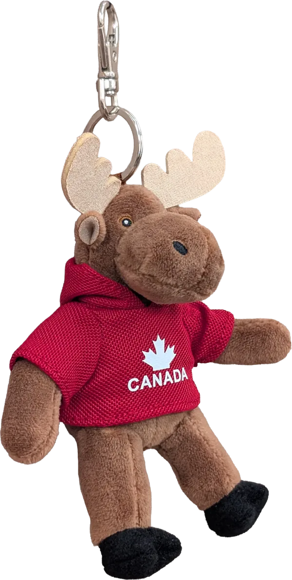 Zipper Pull, Moose, Canada Solid Red