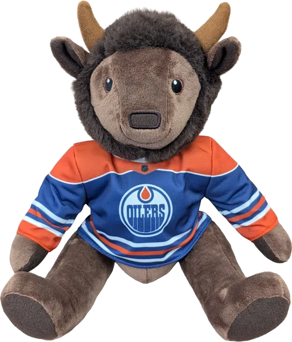 10 inch Curly Critter Buffalo, Edmonton Oilers Jersey