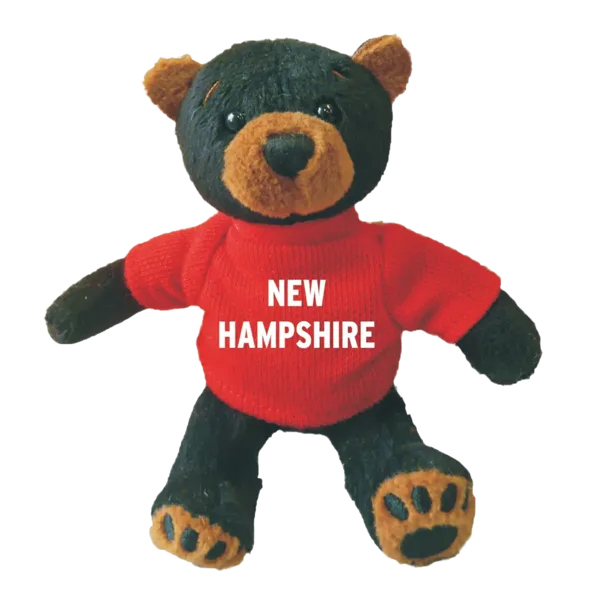 Zipper Pull, Black Bear, New Hampshire, Solid Red