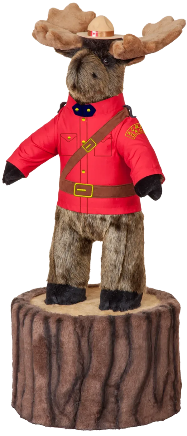 36 inch RCMP Moose on 12 inch Stump