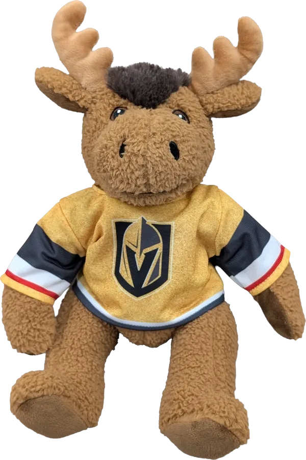 10 inch Curly Critter Moose, Vegas Golden Knights Jersey