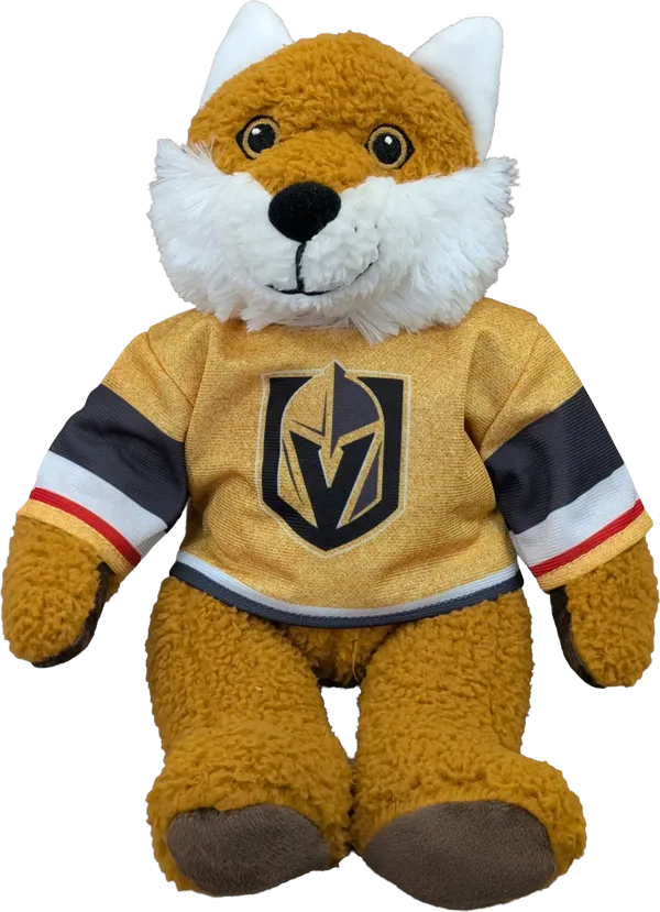 10 inch Curly Critter Fox, Vegas Golden Knights Jersey