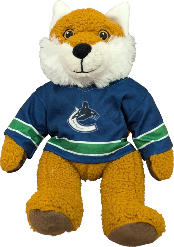 10 inch Curly Critter Fox, Vancouver Canucks Jersey