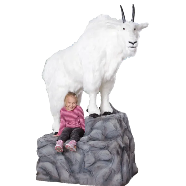 Display, 86 inch Mountain Goat on Rock