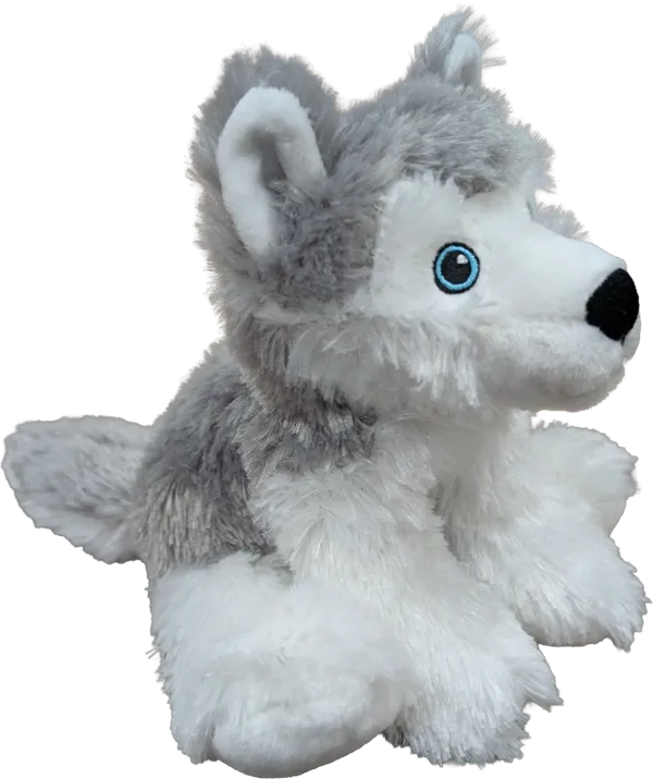 7 inch FloppyFoot Grey Husky