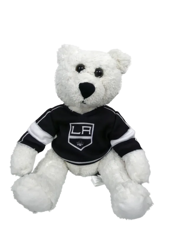 10 inch Curly Critter Polar Bear, Los Angeles Kings