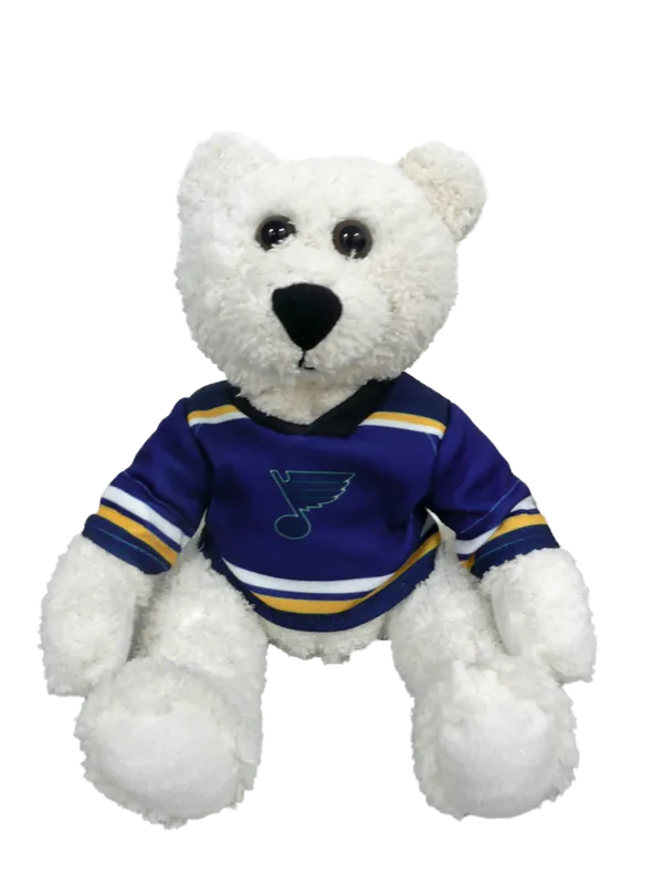 10 inch Curly Critter Polar Bear, St. Louis Blues