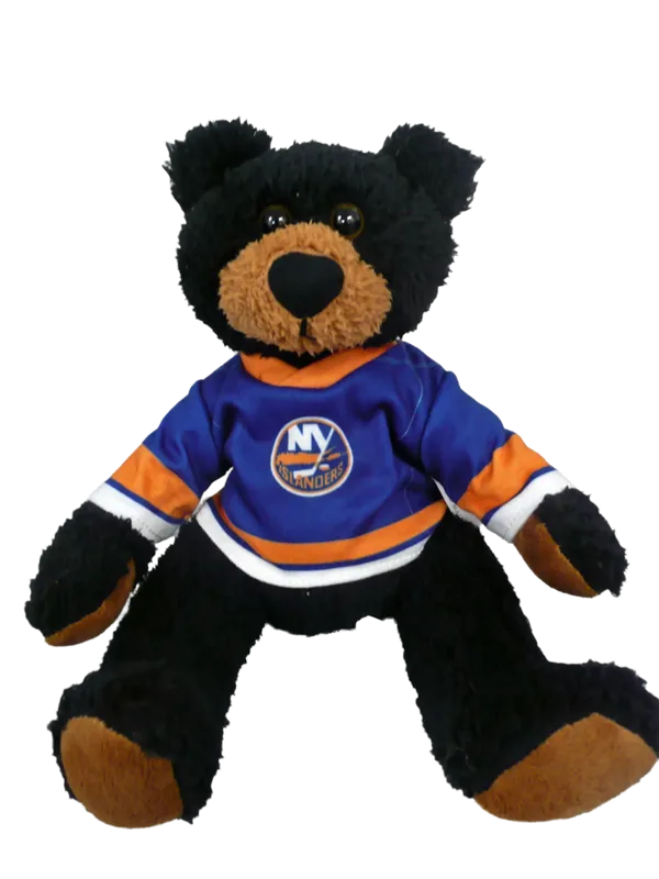 10 inch Curly Critter Black Bear, New York Islanders