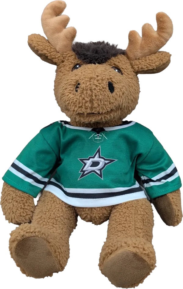 10 inch Curly Critter Moose, Dallas Stars