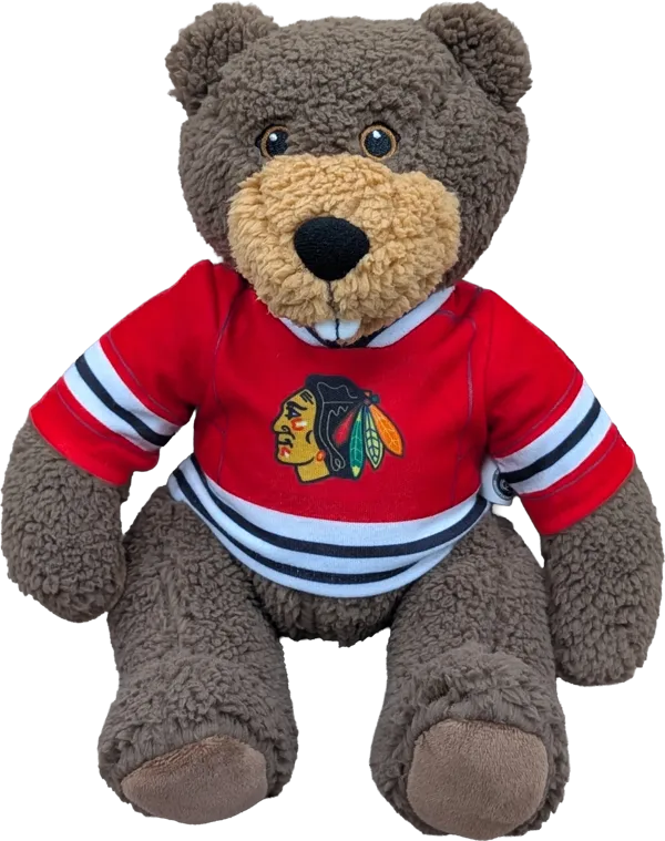 10 inch Curly Critter Beaver, Chicago Blackhawks