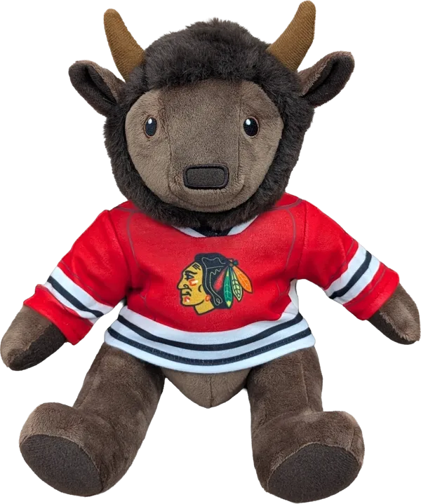 10 inch Curly Critter Buffalo, Chicago Blackhawks