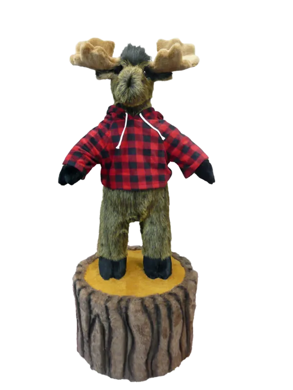 36 inch Character Moose on 12 inch Stump