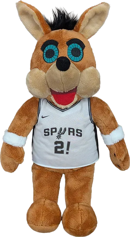 Custom coyote basketball mascot plush